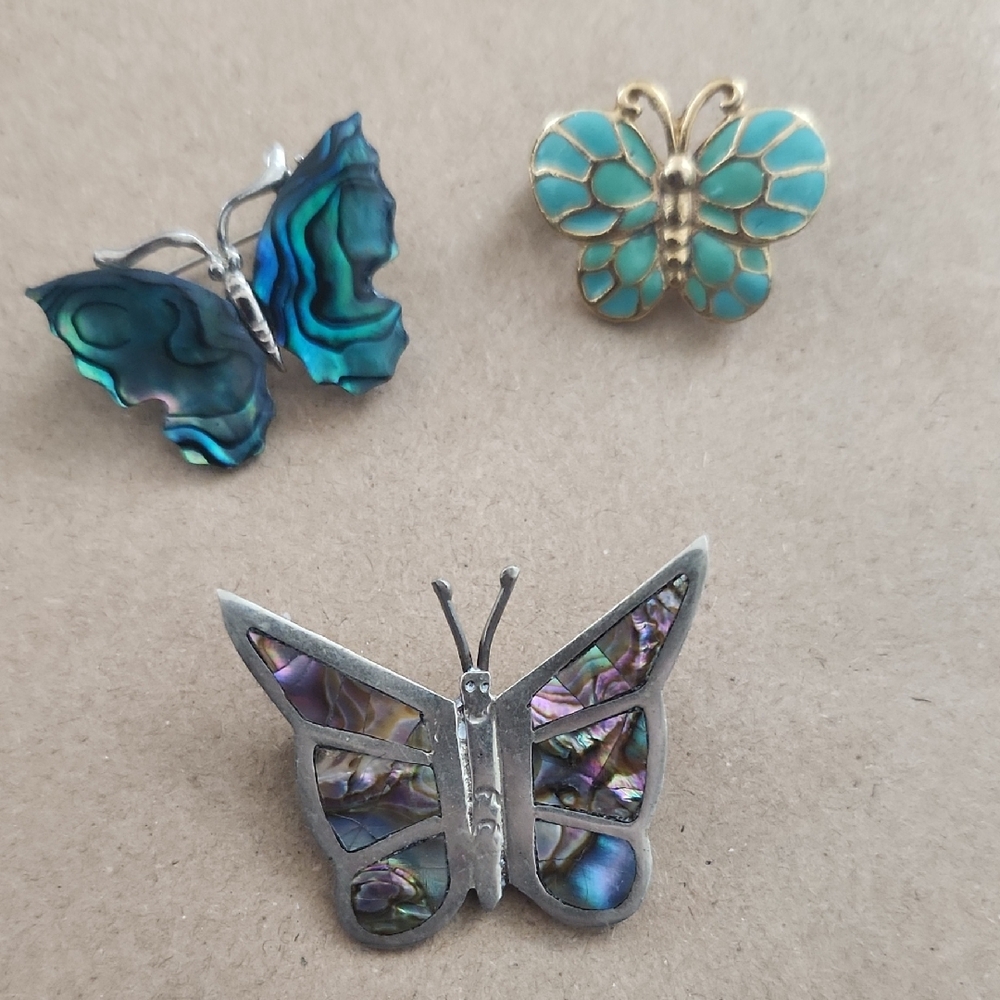 Colorful Butterfly‎ Brooch Set